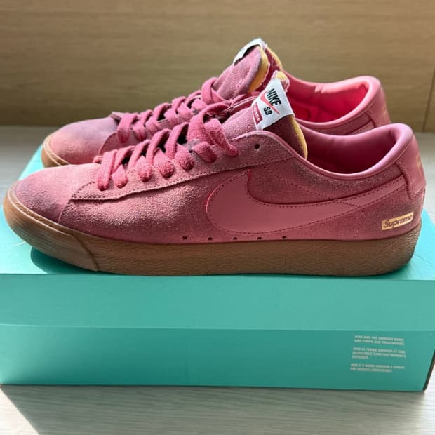 나이키 슈프림 블레이저 43 데저트 핑크 nike supreme