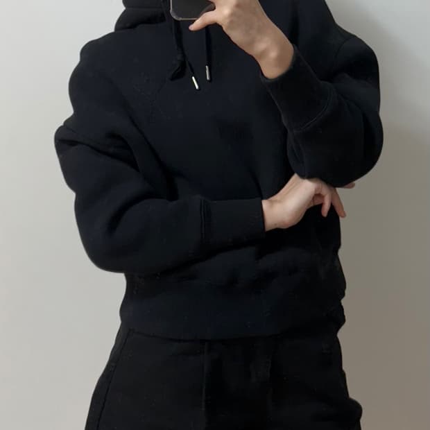 아미 블랙 하트로고 후드