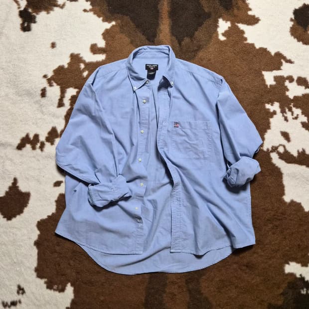 폴로 랄프로렌 남성용 블루 셔츠(XL/XXL)