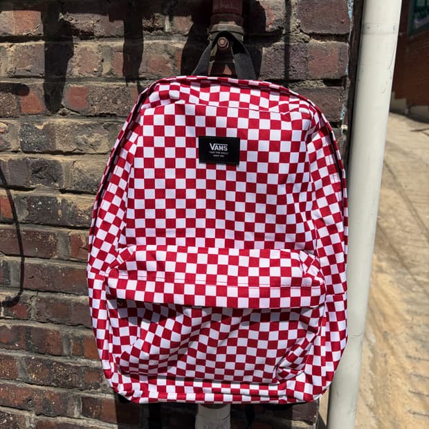 Vans 레드 체커보드 클래식 백팩