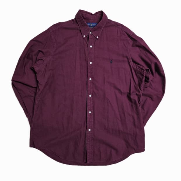 [XL] 폴로 랄프로렌 클래식 핏 와인 버튼다운 셔츠