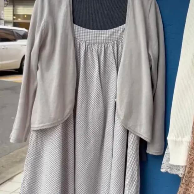 빈티지 모리걸 사와코 원피스 가디건 세트 몽글 후유 카메 카모메산장