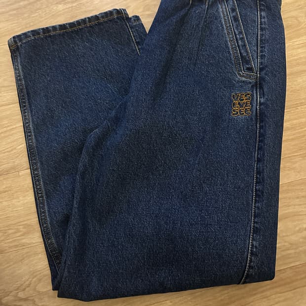 예스아이씨 투턱 데님 팬츠 중청