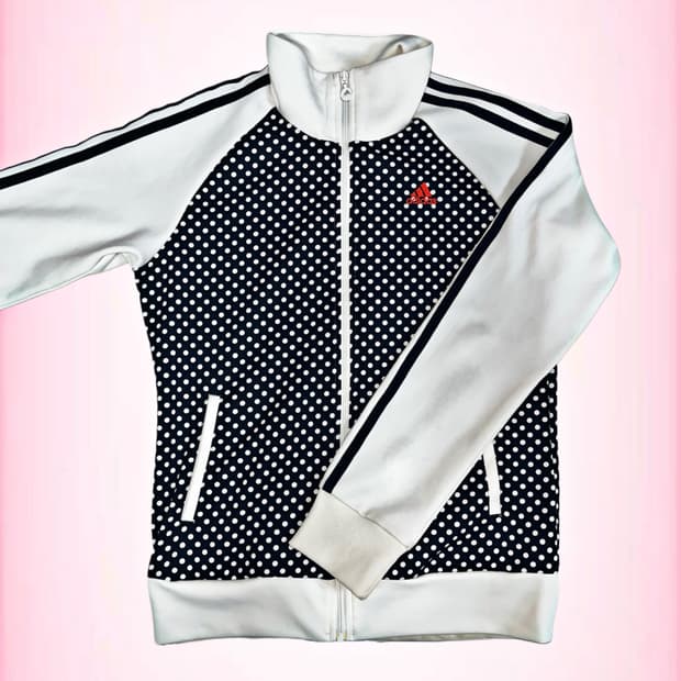 아디다스 도트 땡땡이 트랙탑 져지