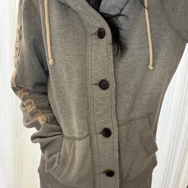 아베크롬비 그레이 후드집업 m