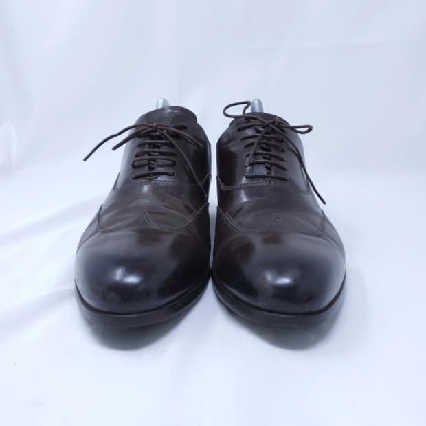 제냐 브라운 윙팁 구두 7사이즈