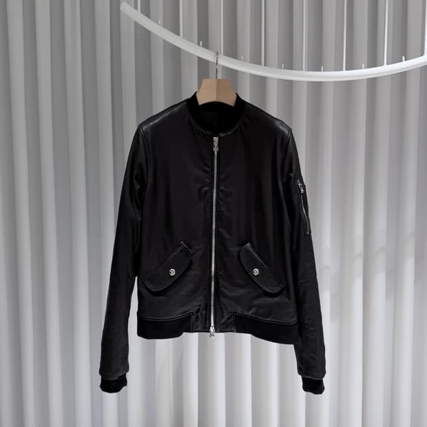 (A+/L) / 크롬하츠 블랙 실버 대거 레더 가죽 자켓 블랙