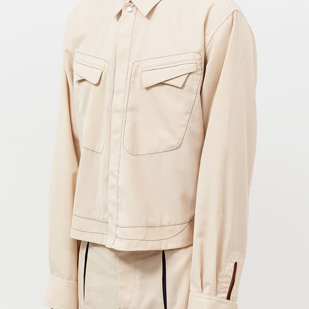 JLAL 신탄 포켓디테일 블루종 트러커 자켓