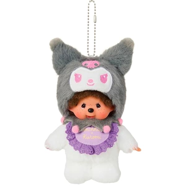 몬치치 x 산리오 캐릭터즈 쿠로미 치무탄 키체인