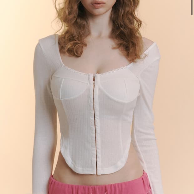 플리즈노팔로우 조안 코르셋 탑 티셔츠