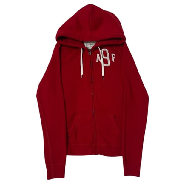 아베크롬비 레드 후드집업 M