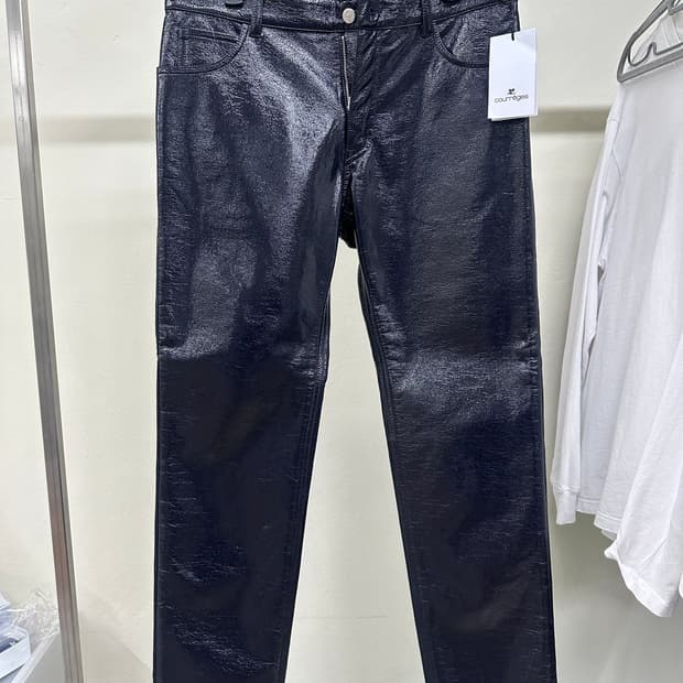 꾸레쥬 에나멜 팬츠 네이비 50