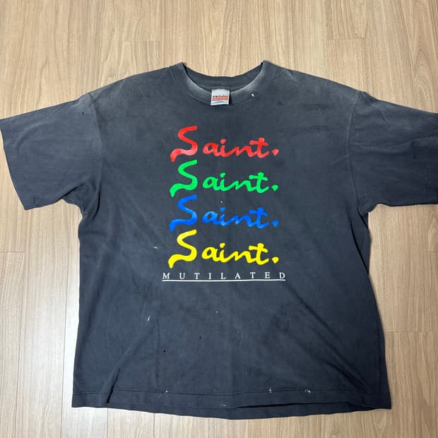 세인트마이클 세인트미카엘 뮤틸레이티드 반팔 XL