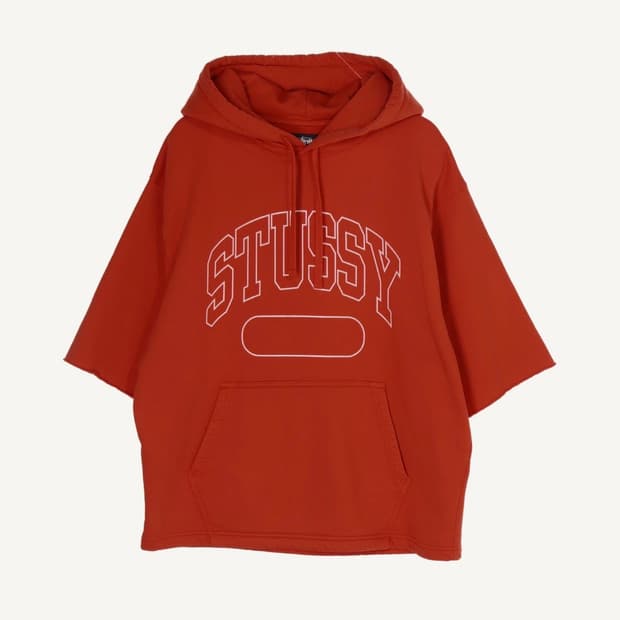 스투시 숏슬리브 박시 후드티