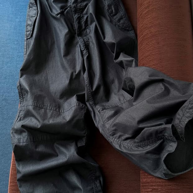Over-dyed high count fabric snow pants