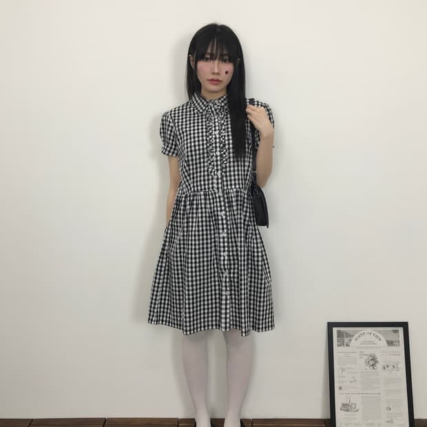 'Ryu Ryu' Checked Midi Onepiece