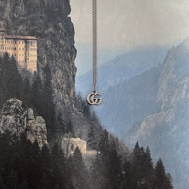 구찌 클래식 미니 실버 목걸이