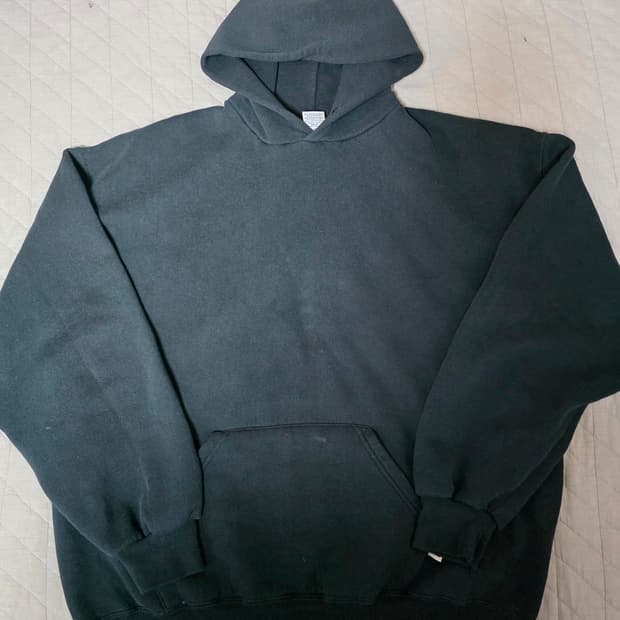 [XXL] 90s 빈티지 러셀 애슬레틱 후드 블랙 라이트 페이드