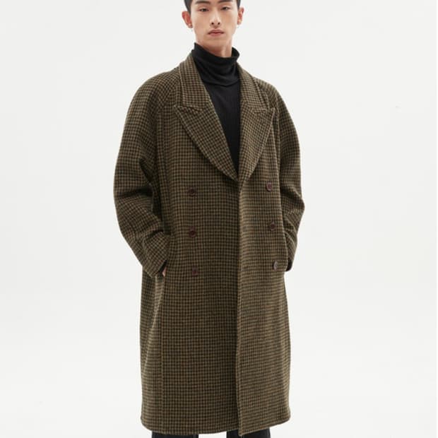 앤더슨벨루블린 더블 브레스트 코트 M 트위드