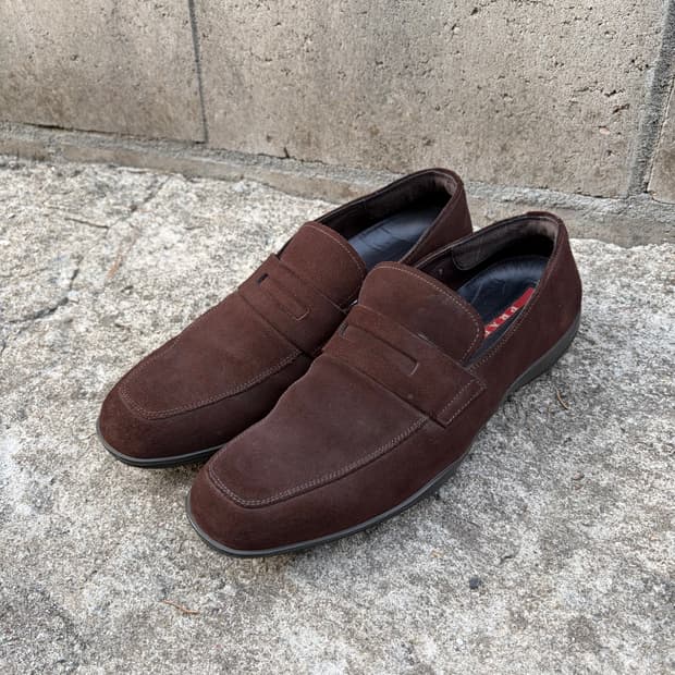 프라다 스포츠 스웨이드 로퍼