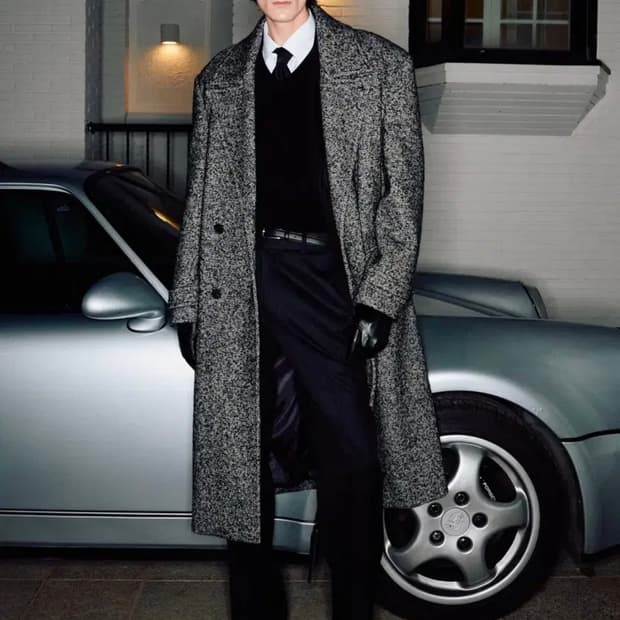 세비지 / 헤링본 롱 코트 / M