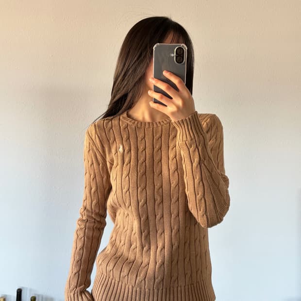 [S]폴로 랄프로렌 꽈배기 케이블 코튼 니트