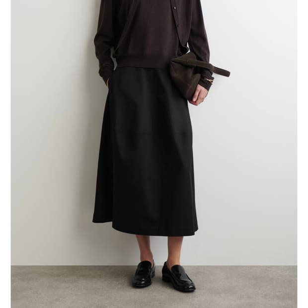 COS 볼류미너스 코튼 미디 스커트 (새상품)