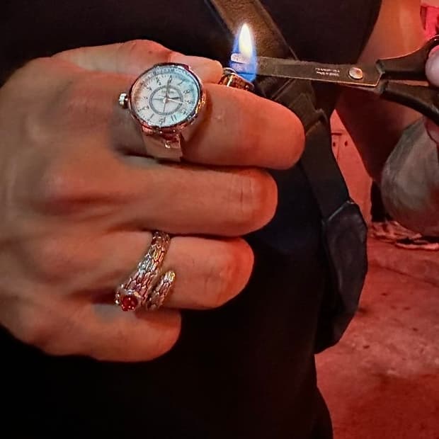 쿼츠 시계 반지