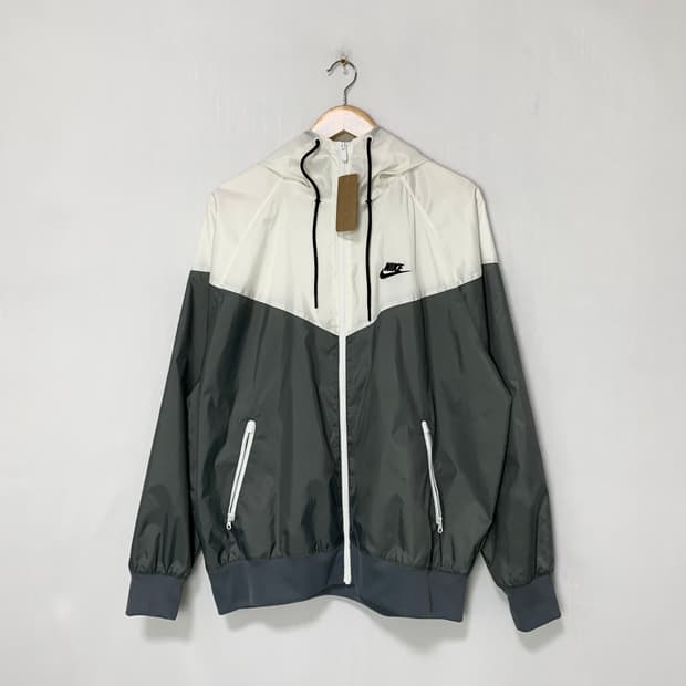 나이키 후드 바람막이 집업 점퍼 화이트 민트그레이 XL