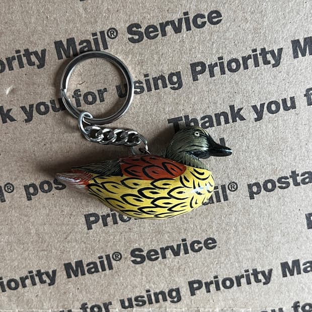 90s vtg Duck Decoy Keyring