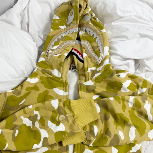 베이프 더블샤크후드 옐로우 황계 금장