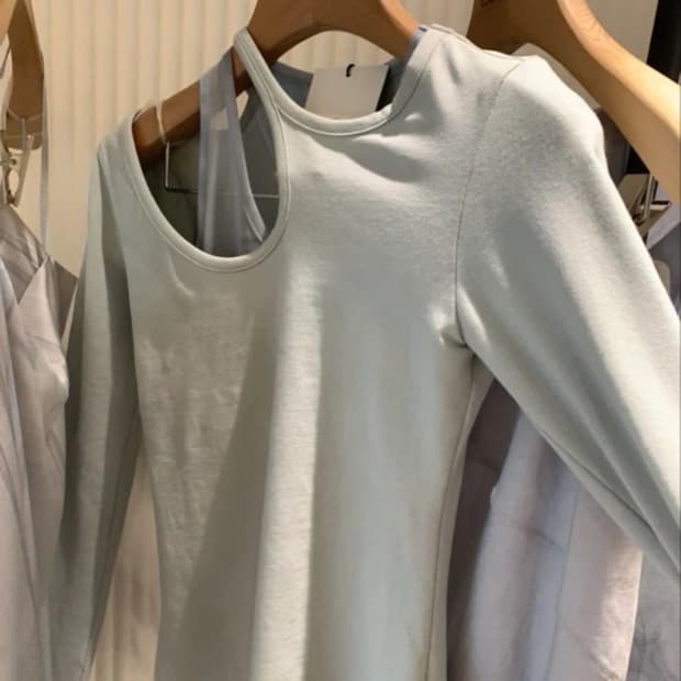 로우 클래식 커브드 티셔츠 M