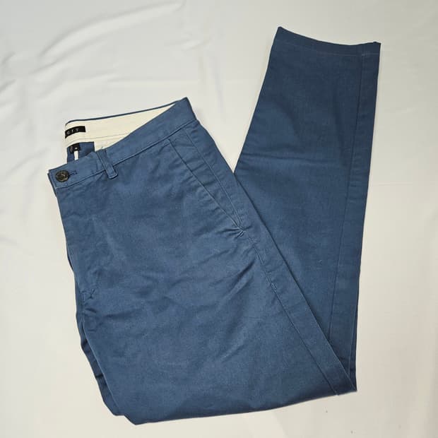 Theory 띠어리 백화점판 코튼 슬랙스 팬츠 바지 블루 30