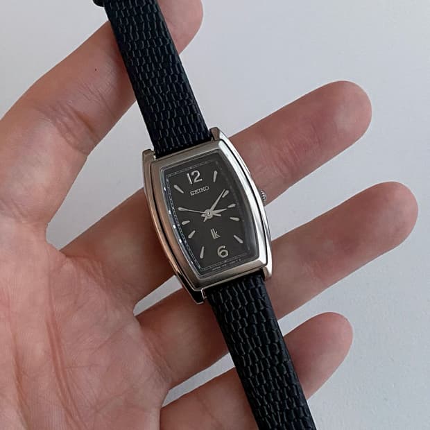 Seiko 세이코 lk 루키아 스퀘어 쿼츠 블랙 레이디스