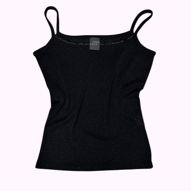 glitter black lace top