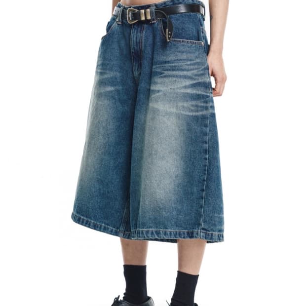 이지노이지 데님 버뮤다팬츠