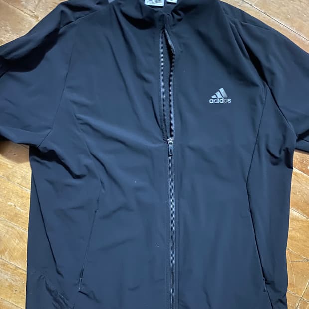 아디다스 블랙 바람막이 집업 XL