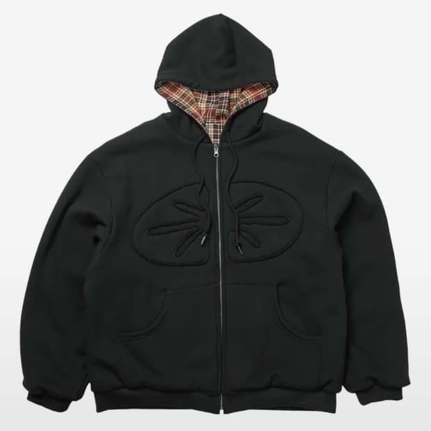 ertr 리버시블 후드집업 black