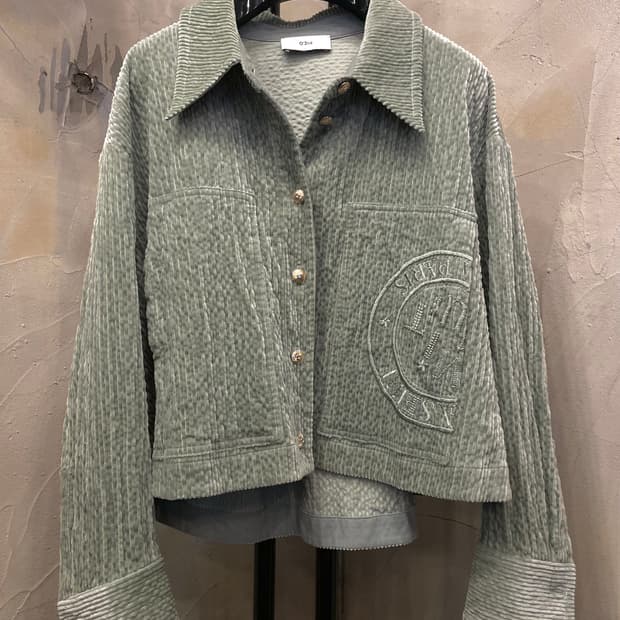 한섬 오즈세컨 텍스처드 셔츠형 자켓 55~66