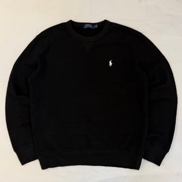 폴로 랄프로렌 신형 맨투맨 스웻셔츠 블랙 화이트