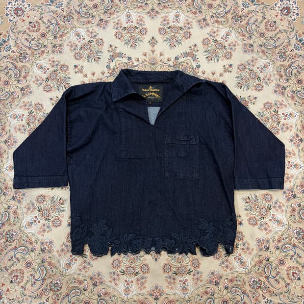 비비안웨스트우드 앵글로매니아 데님 블라우스