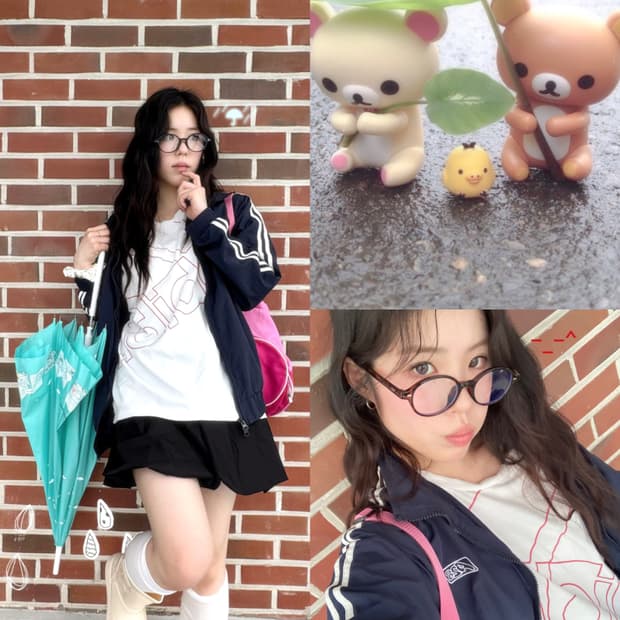 장마철 아일릿코어 빈티지 코디세트 3pcs