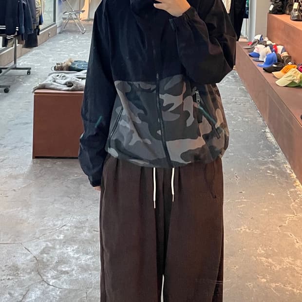 노스페이스 카모 투톤 바람막이 H834