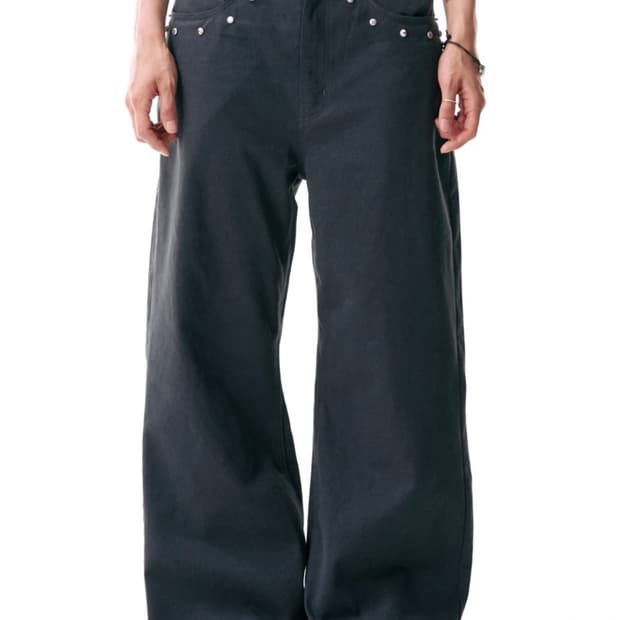 아캄 Multi Studded Cotton Pants gray 3사이즈