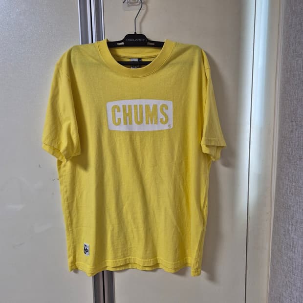 첨스 CHUMS 옐로우 로고 반팔티 M 95~100
