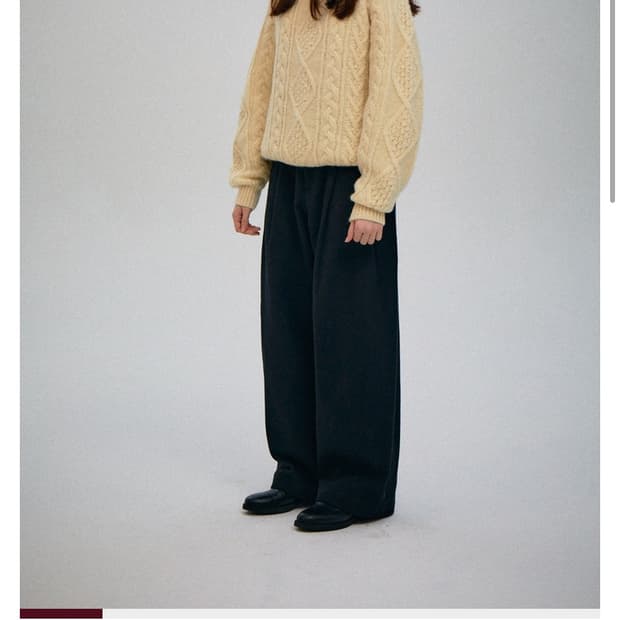 farven 파르벵 CAROL WOOL CABLE KNIT_IVORY