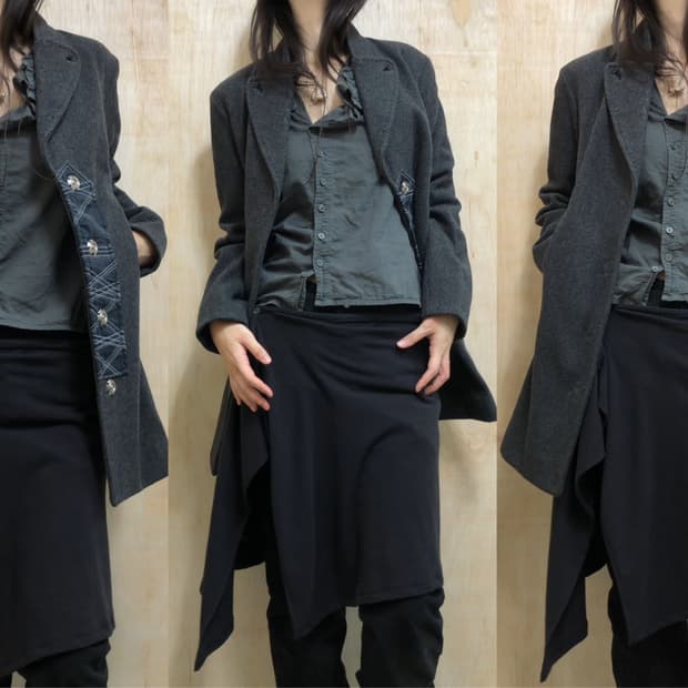 [직수입] 빈티지 마리떼 프랑소와 저버 울 코트 그레이