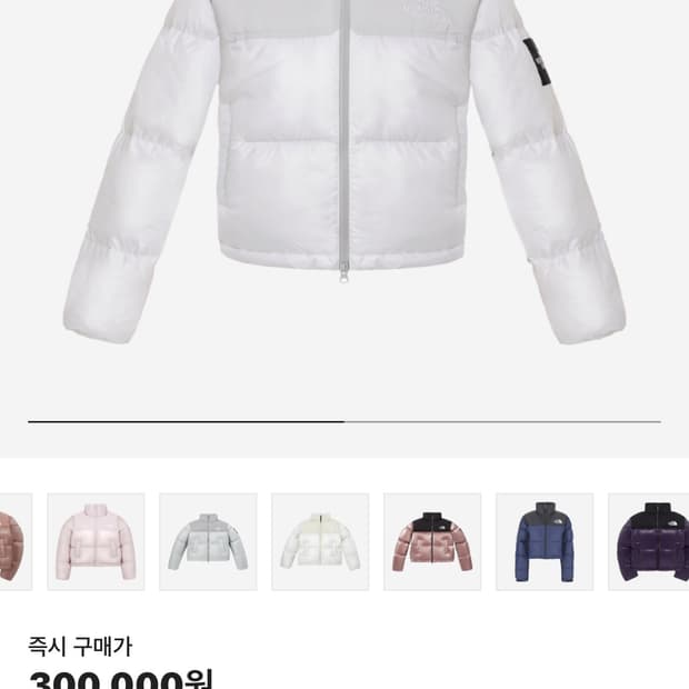 노스페이스 노벨티 눕시 RDS 다운 자켓 화이트