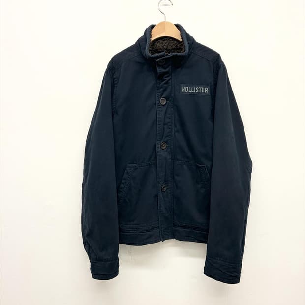 홀리스터 네이비 코튼 숏 자켓