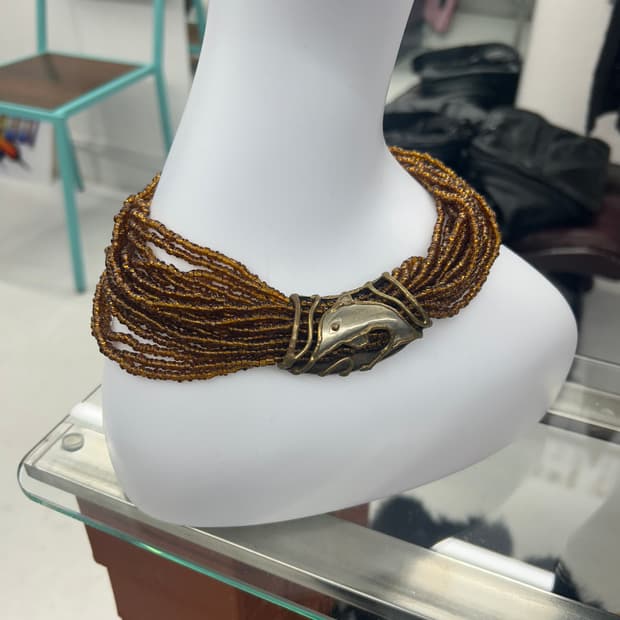 에스닉 비즈 목걸이